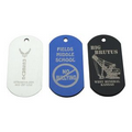 Color Coated or Anodized Military Style Aluminum Dog Tag/ Laser Engraved